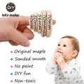 Let‘s Make 10pcs Maple Wood Ring 70/55/50/40mm Smooth Surface Natural Wooden Rodent Baby Teething