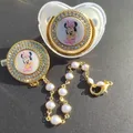 Disney Minnie Mouse silicone baby pacifier and pacifier Clip Bling Rhinestone Bling Baby Silicone