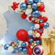 1Set Red Blue shield Balloons Shield Kids Birthday Party Decoration Baby Shower Inflatable Toys Air