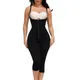 Women's Open Bust Tummy Control Shapewear High Bodysuits Thigh Trimmer Medium Length Pants Fajas