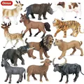 Oenux Zoo World Wild Animal Lion Deer Tiger Elephant Model Action Figures Farm Goat Horse Cow PVC