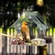 Window Wild Bird Feeder House Transparent Wild Table Removable Suction Cups Sliding Feed Tray for