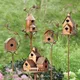 1PC Exquisite Metal Bird House Bird Nest Garden Decoration Outdoor Birdhouse Bird Feeders Miniatures