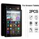 2Pcs HD Anti Scratch Tempered Glass Screen Protector For Amazon Kindle Fire HD 7 8 10 Kids Pro Plus