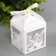 Free shipping Hollow laser Swan Candy BOX Gift Boxes Wedding Party Favor Decoration With Ribbon