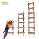 3/5/7 Ladder Birds Pet Parrot Ladders Climbing Toy Natural Wood Hanging Colorful Ball Toy for