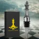 LKKCHER Silver Chess King/Queen Wine Stopper Beer Bottle Stoppers Birthday Xmas Gifts for Men Women