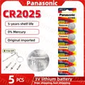 5PCS Original Panasonic CR2025 Battery CR 2025 3V Lithium Battery KCR2025 DL2025 For Car Remote