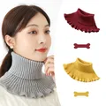 Warm Knitted Fake Collar Woolen Women Turtleneck Knitted False Fake Collar Detachable Neck Scarf