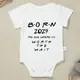 Born 2024 Baby Boy and Girl Onesie Cotton Clothes Pregnancy Announcement Gift High Quality Newborn