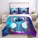Stitch Lilo Kids Cartoon Duvet Cover Girls Cute Bedding Set with 1 Duvet Cover and 2 Adult Pillow