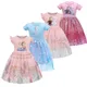 Summer Frozen Dress Elsa Anna Kids Princess Sequins Dresses Toddler Cosplay Dress Teen Birthday Gown