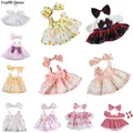 30cm Lalafanfan Yellow Duck Clothe Plush Doll Clothes Princess Skirt + Hair Band Set For 30cm Plush
