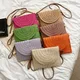 Straw Woven Shoulder Crossbody Bag Beach Clutch Handbag Casual Summer Handmade Envelope Bags for