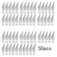 100/50pcs Blades Stainless Steel Engraving Blades Metal Blade Wood Carving Blade Replacement S