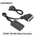SCART To HDMI-Compatible Converter with Cable 1080P Scart In HDMI Out HD 720P/1080P Switch Video
