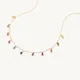 Aide 925 Sterling Silver Bohemian Colorful Crystal Stone Choker Necklace for Women Gold Chain Charm