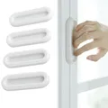 4Pcs Self-adhesive Door Knobs Oval Door Handles for Interior Doors Glass Window Cabinet Drawer