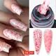 7ML Gold Foil Quick Extension Nail Gel Vernis Semi Permanent Acrylic Crystal Pink Clear Nude Gel