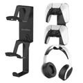 Monzlteck Dual Gamepad Controller & Headphone Hanger Holder Wall Mount Compatible with PS5/PS4/XBOX