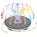 1pc LED Solar Bird Bath Fountains With 3 Telescopic Brackets8 NozzleFor Solar Fountain Pump In