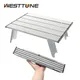 WESTTUNE Mini Camping Table Ultralight Portable Aluminum Alloy Outdoor Table Roll-Up Folding Table