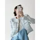 HELIAR Women Tweed Elegant Coat With Pockets Single-breasted Cardigan Short Jacket Loose Outwear For