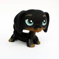 LPS CAT Rare Animal Littlest pet shop bobble head toys DACHSHUND #325 mini black sausage dog kids