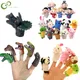 Baby Plush Toy Finger Puppets Tell Story Props Animals Family Dinosaur Doll Kids Toys Children Gift