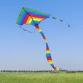 YongJian kite Delta Rainbow Kite coloring Easy to Fly Huge Kites for Kids and Adults with 328 ft