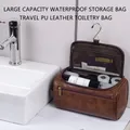 Leather Toiletry Bag for Men Women Dopp Kit Mens Hanging Toiletry Bag Travel Toiletry Bag for