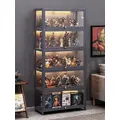 Display Cabinet for Figures Acrylic Transparent Dustproof Display Case Living Room Storage Box