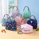 1pcs Zipper Thermal Lunch Dinner Bag Canvas Handbag Picnic Cooler Bag Breakfast Box School Children