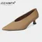 JOZHAMTA Size 34-40 Vintage Pumps For Women Real Leather High Heels Spring Shoes 2025 Fashion Pointy Toe Office Daily Dressy