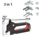 3 In 1 Nail Gun DIY Furniture Construction Stapler Upholstery Staple Gun With 3000 Staples Home