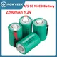 2PCS/4PCS 2200mAh 4/5 SC Ni-CD Battery Pack 1.2V Sub C Batteries With Tab for Power Tools