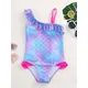 Girls Swimsuit Fashion Mermaid Fish Scale One-Piece Bathing Suits