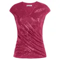 GRACE KARIN Womens Sparkle Sequin Top Shimmer Glitter Blouse Twists Front V Neck Cap Sleeve Club