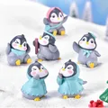 1/3/6 pz simpatico animale divertente pinguino piccola statua piccola figurina artigianato figura