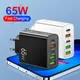 Quick Charge 3.0 20W PD 3.1A USB Type C Charger 5 Port Phone Charger Adapter For iPhone 11 13 14 Pro