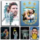 Football Star Vintage M-Messi wallpaper Poster Kraft Club Bar Paper Vintage Poster Wall Art Painting