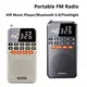 Mini Portable Bluetooth 5.0 FM Radio Dual Antenna Pocket Radio Receiver Speaker TF Card Music Player