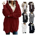 Women's Coat Fashion Long Sleeve V Neck Striped Knitting Casual Tunic Blouse Lightweight Jacket Coat