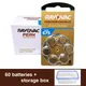 60x Rayovac Peak Hearing Aid Batteries 675 A675 P675 PR44 Germany Zinc Air Cell Button Battery for