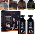 Super 400ML/13.52FL.OZ Argan Oil Speedy Hair Color Shampoo Cover Gray & White Hair Natural Black