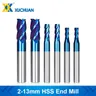 HSS End Mills 1pc 3-9mm HSS Metal Cutter Aluminum Milling Tool Milling Cutter CNC Router Bit 4 Flute