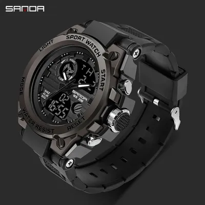 SANDA G Style Men Digital Watch Date Military Sports Watches Waterproof Electronic Wristwatch Mens Clock Orologio da uomo 739