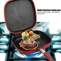28Cm Frying Pan Double-Sided Pan Baking Tray Non-Stick Skillet Wok Pan Home Garden Picnic Pancake