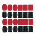 Adhesive Mounts For GoPro 12 9 8 7 5 Curved Flat Mounts Sticky Pads for Go Pro Xiaomi Yi SJCAM