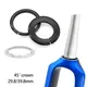 1Pcs Bicycle Fork Crown 45 Degree MTB Road Bike Headset Base Ring Spacer 28.6mm 39.8mm For 1.5 inch